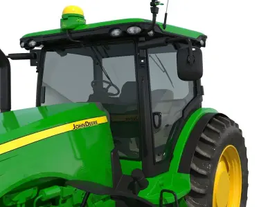 Tractor John Deere 8335R Rigged 3D model