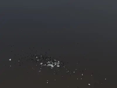 Debris Stone Above Low-poly 3D model