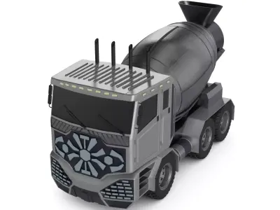 Concrete Mixer Truck 3D model - PBR and Textured
