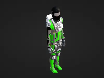 Robot Soldier - Assault Soldier Low-poly 3D model 20