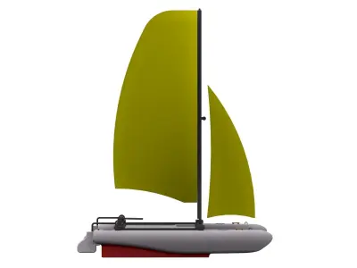 Catamaran sailboat Free 3D model