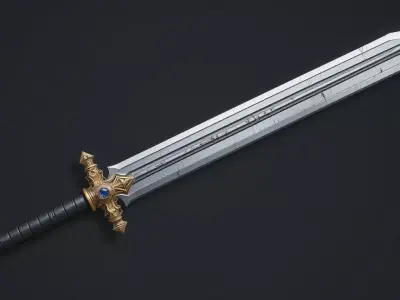 Sword 3D Model Stylized Fantasy Weapon Game Ready 3D model