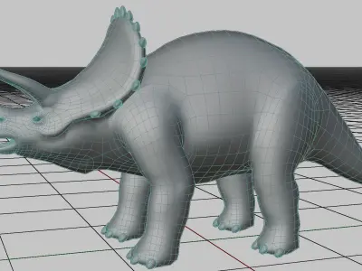 Triceratops Low-poly 3D model order