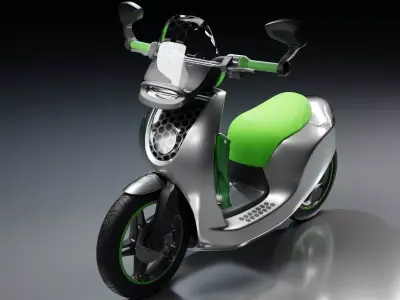 Smart EV Scooter Low-poly 3D model