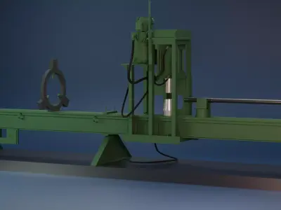 Industrial Hydraulic Press Machine-70 Ton Low-poly 3D model