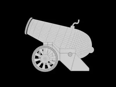 Cannon 3D model