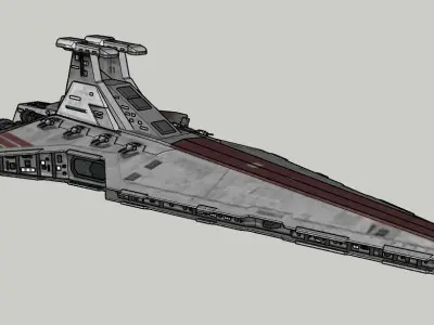 Star Wars Venator Low-poly 3D model purchase