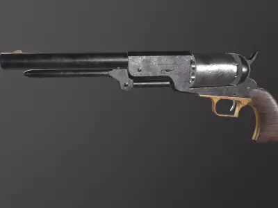 Walker Colt 1847 Low-poly 3D model