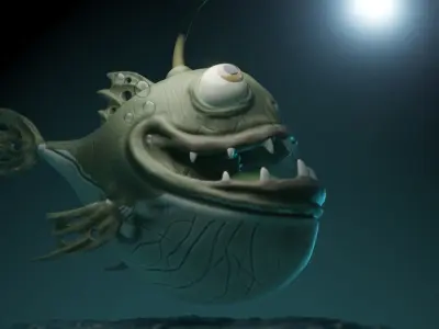 Stylized Angler Fish 3D model