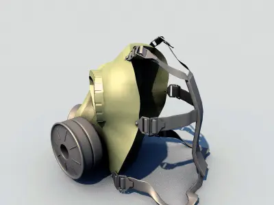 Gas Mask  Low-poly 3D model purchase