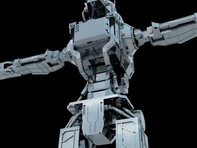high qualty robot Free low-poly 3D model