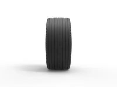 Super single semi tire 2 Scale 1 to 25 3D print model