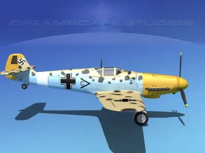 Messerschmitt BF-109 V10 3D model