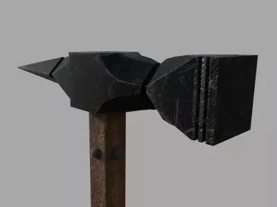Medieval Warhammer 01 Low-poly 3D model