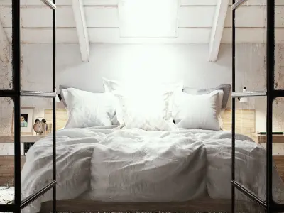 Industrial Bedroom OCTANE RENDER 3D model