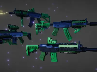 Guns Maker Low-poly 3D model