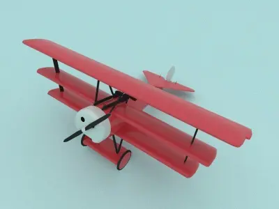 Airplane toy biplane 3D model