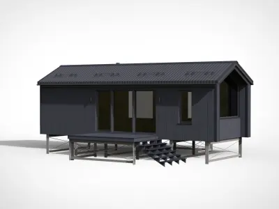 Modular private house 3D model buy