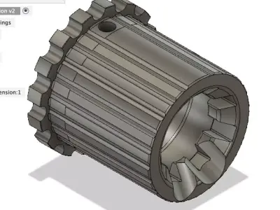Lightweight AR Barrel Extension 3D model