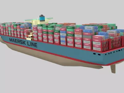 Emma container ship 3D model