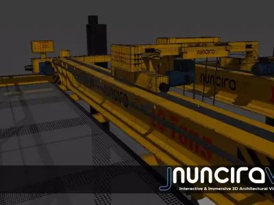 Bridge Crane Low-poly 3D model