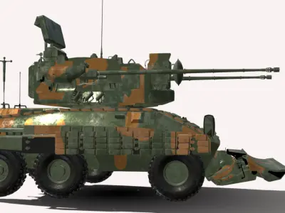 ee9 cascavel 6x6 engesa Low-poly 3D model