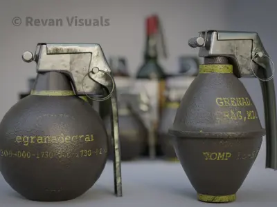 grenades  Low-poly 3D model