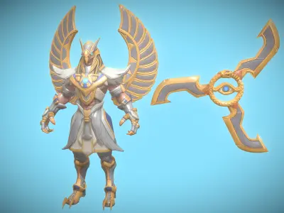 phoenix Low-poly 3D model get