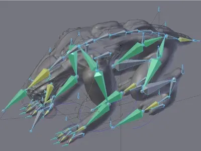 Alien Animal - Blender Game Engine Free low-poly 3D model