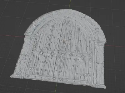 Timeless Passage The Arched Ironclad Door 3D model