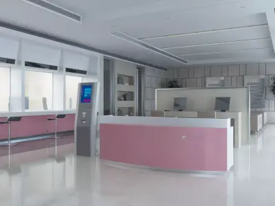 Bank Office Branch 3D model