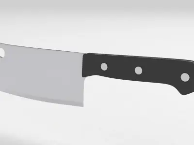 Cleaver kitchen knife 3D model