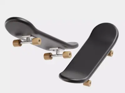 Skateboard 3d model Low-poly 3D model purchase