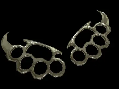 Karambit Brass Knuckles Low-poly 3D model