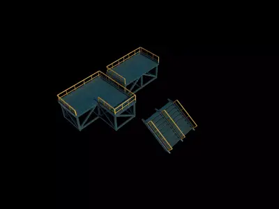 Industrial Platform 3D model buy