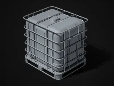 IBC Container High-Poly Model 3D model
