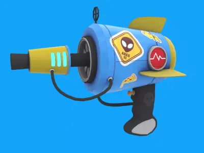 Stylized Toy Gun Low-poly 3D model