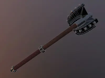Medieval mace Low-poly 3D model 3