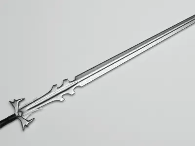 Fantasy Longsword Low-poly 3D model