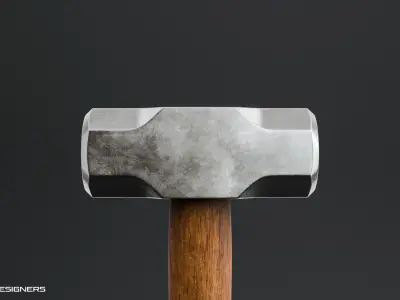 Heavy Sledgehammer - Medieval Weapon Prop 3D model