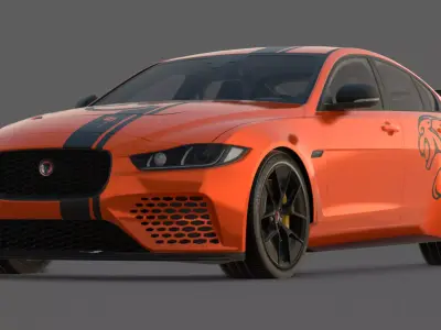 2018 Jaguar XE SV Project 8 3D Model  The Most Powerful Jaguar  3D model
