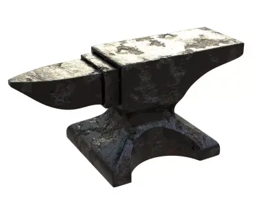 Rusty anvil old realictic 3D model