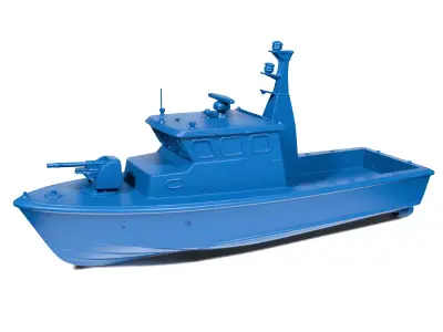 Small patrol boat 3D print model
