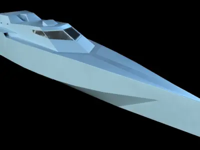 WP-18 patrol boat Low-poly 3D model