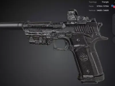 Pistol 3D model shop