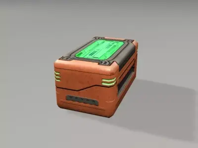 scifi orange crate 3D model