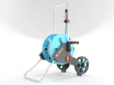  GARDENA 18513-20 Hose Reel Trolley CleverRoll M Set Low-poly 3D model