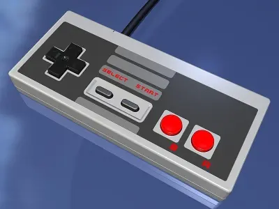 Vintage Video Game Controller 3D model