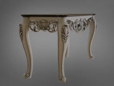 Vintage Console Table Low-poly 3D model