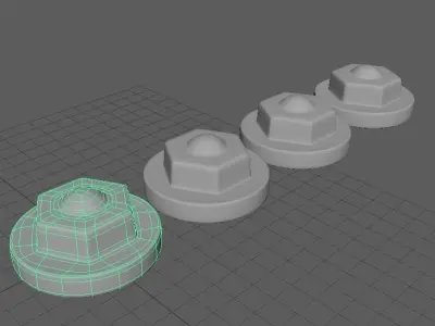metal bolt head Free 3D model